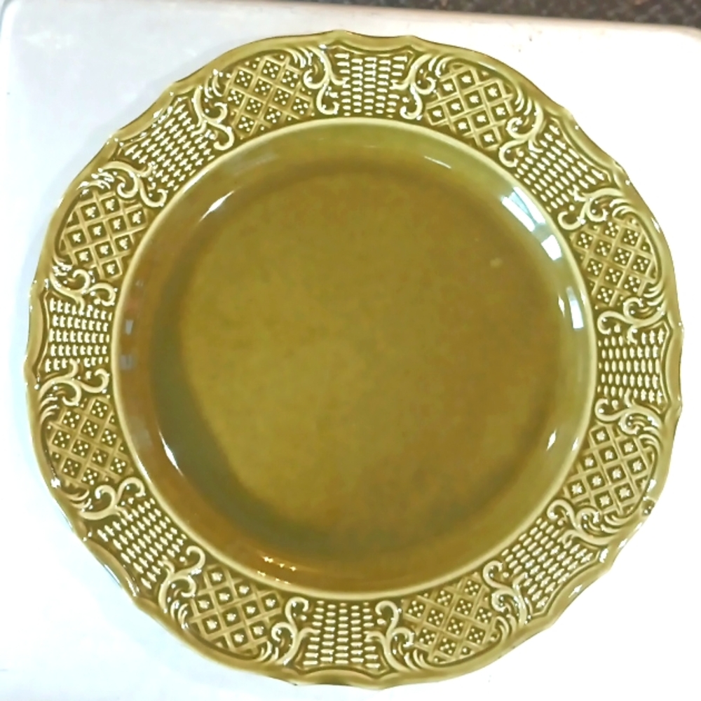 4  - Madeira Ironstone Canonsburg Pottery Co Dinner plate set.